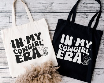 In my cowgirl era tote bag, cowgirl bag, cowgirl tote bag, country girl bag, western bag, gift for cowgirl, gift for country girl, cowgirl