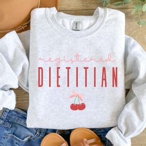 Registered Dietitian Sweatshirt, coquette registered dietitian sweatshirt, registered dietitian gift, registered dietician sweatshirt, rd afbeelding 4