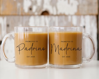 madrina padrino glass mug, padrinos proposal, godparent proposal, padrino gift, madrina gift, gift for godparents, gift for madrina, padrino