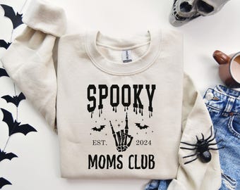 halloween mom sweatshirt, spooky moms club sweatshirt, custom mom halloween sweatshirt, halloween spooky mom sweatshirt, new mom halloween