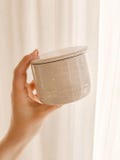 French concrete butter dish in greige | Japandi butter dome | Minimalist kitchen | Natural white matte