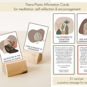 Boho Affirmation Cards for Plant Lovers, Printable Positive Affirmations deck, Mindfulness gift, Motivational Cards, Teen Encouragement