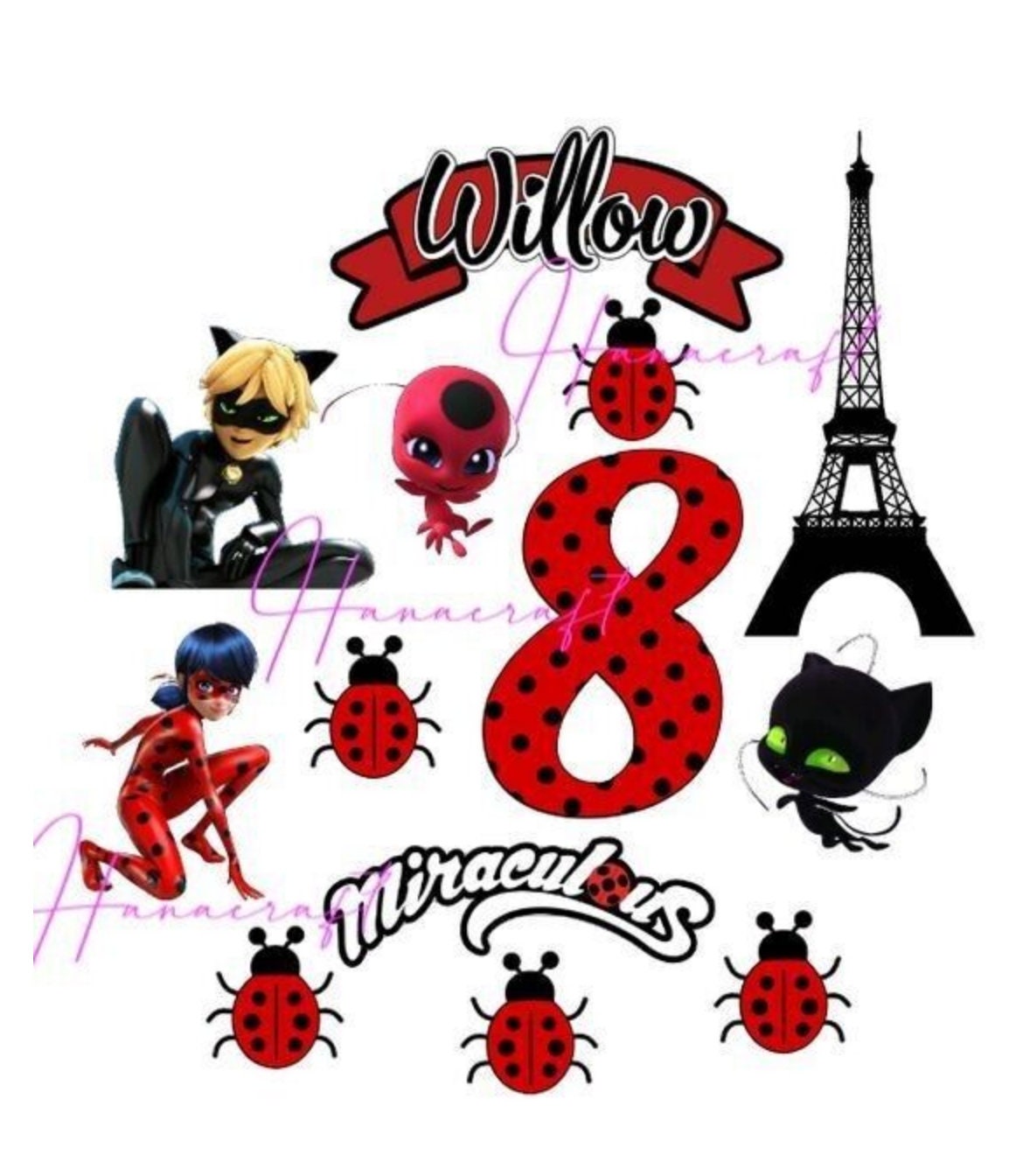 Miraculous Ladybug Stickers, Cartoon Vinyl Decals for Case, Phone