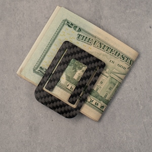 Klip Bill | Kohlefaser-Geldklammer | Leichte, minimalistische Alltags-Geldbörse | Vollcarbon-Konstruktion