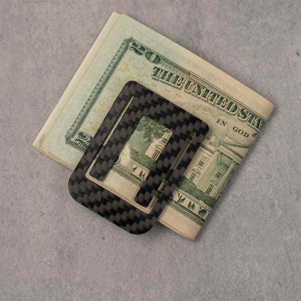 Klip Bill | Carbon Fiber Money Clip | Lightweight minimalist everyday carry wallet | Full Carbon Fiber construction