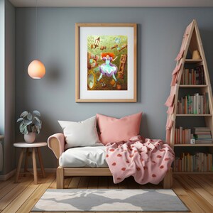Stampa Acquerello Alice in wonderland