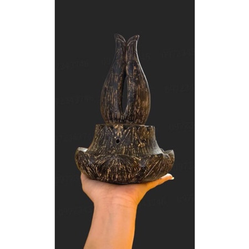 Incense Burner Made of Agarwood, Wooden Incense Holder, Vietnamese