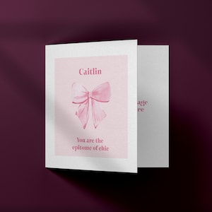 Incantevoli biglietti d'auguri Pink Coquette: biglietti personalizzati e adorabili per ogni occasione