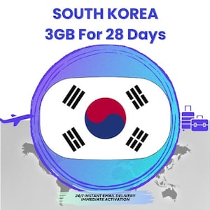 Korea eSIM 3GB For 28 DAYS - Data eSIM