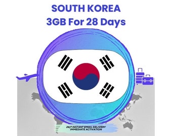 Korea eSIM 3GB For 28 DAYS - Data eSIM