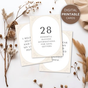 Tarjetas de afirmación de establecimiento de objetivos, tarjetas de aliento imprimibles, tarjeta de apoyo digital, tarjeta motivacional, tarjeta de empoderamiento