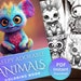 Creepy Cute Animals Coloring Book, Digital Coloring Book for Adults ...