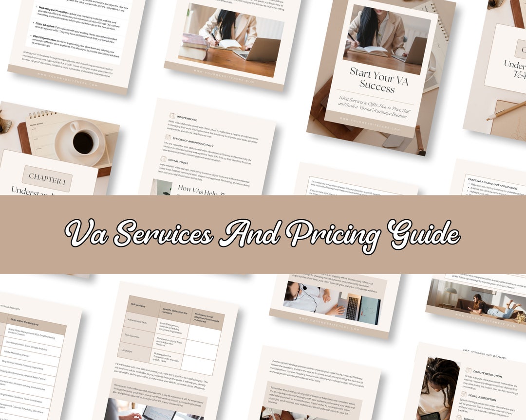 Virtual Assistant Template, Services & Pricing Guide Template ...