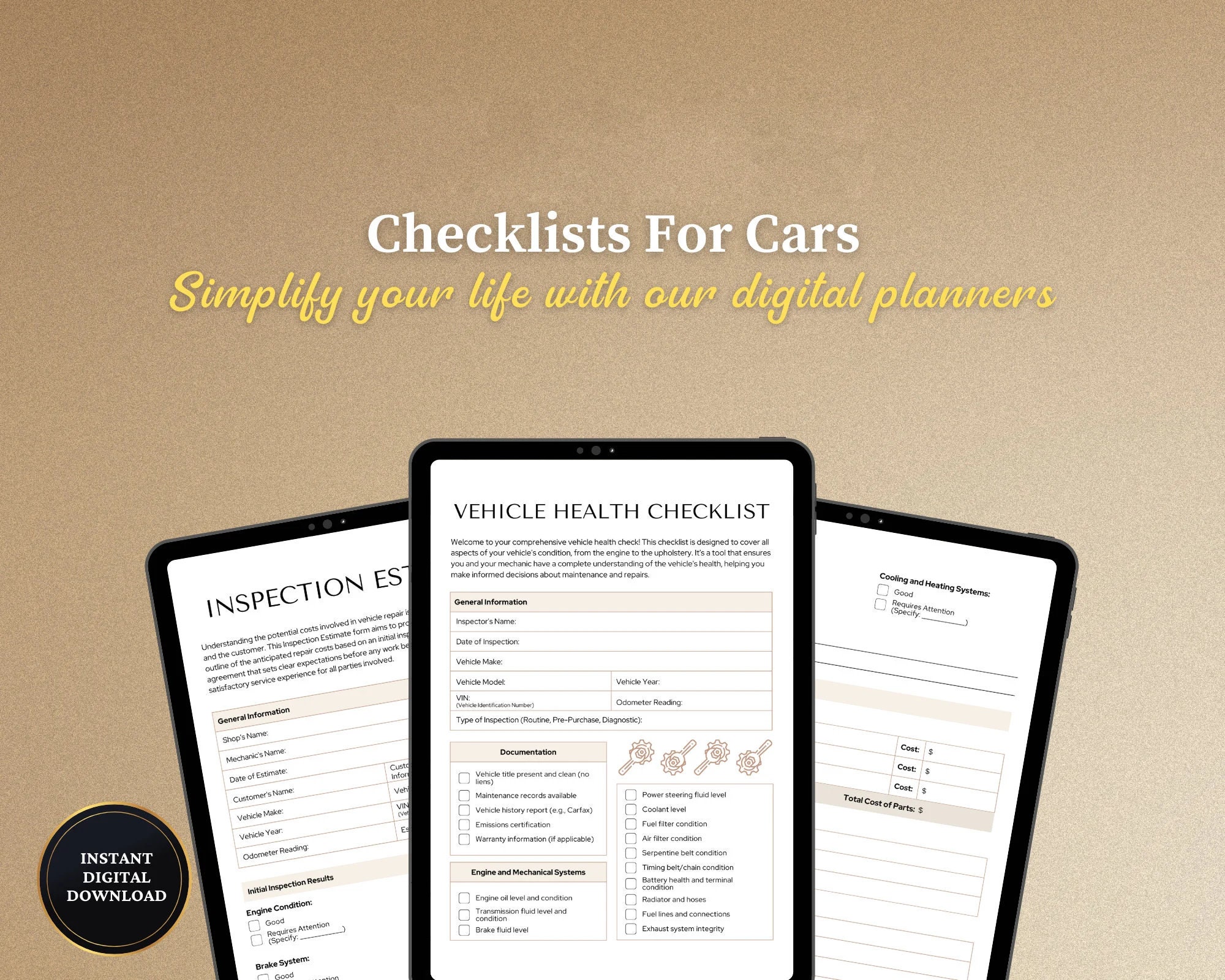 Vehicle Inspection Report, Car Rental Checklist, Vehicle Health ...