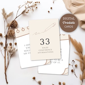 Verkaufsvertrauensaffirmationen, Manifestationskarten, Digitale Inspirationskarten, Achtsamkeits-Motivationskarte, Ermutigungskarten Geschenk