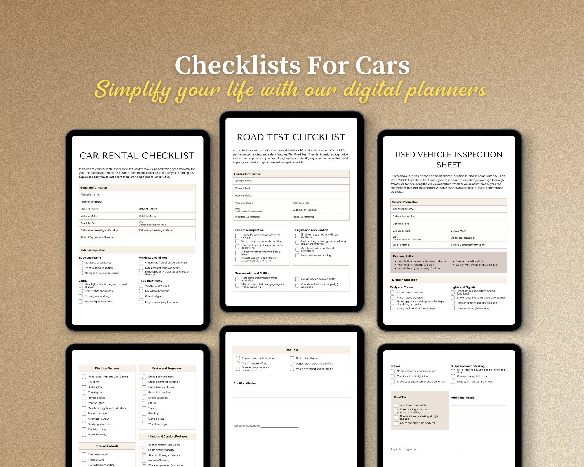 Vehicle Inspection Report, Car Rental Checklist, Vehicle Health ...