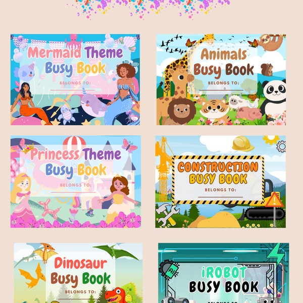 Busy Book - Digital Download, Canva Editable - Engaging Educational Activities for Toddlers - Build, Learn, Play!