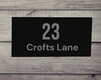 Personalised slate house sign