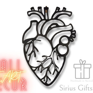 Human Heart Wall Decor | 3D Print | Heart Wall Art | Gothic Wall Hanging