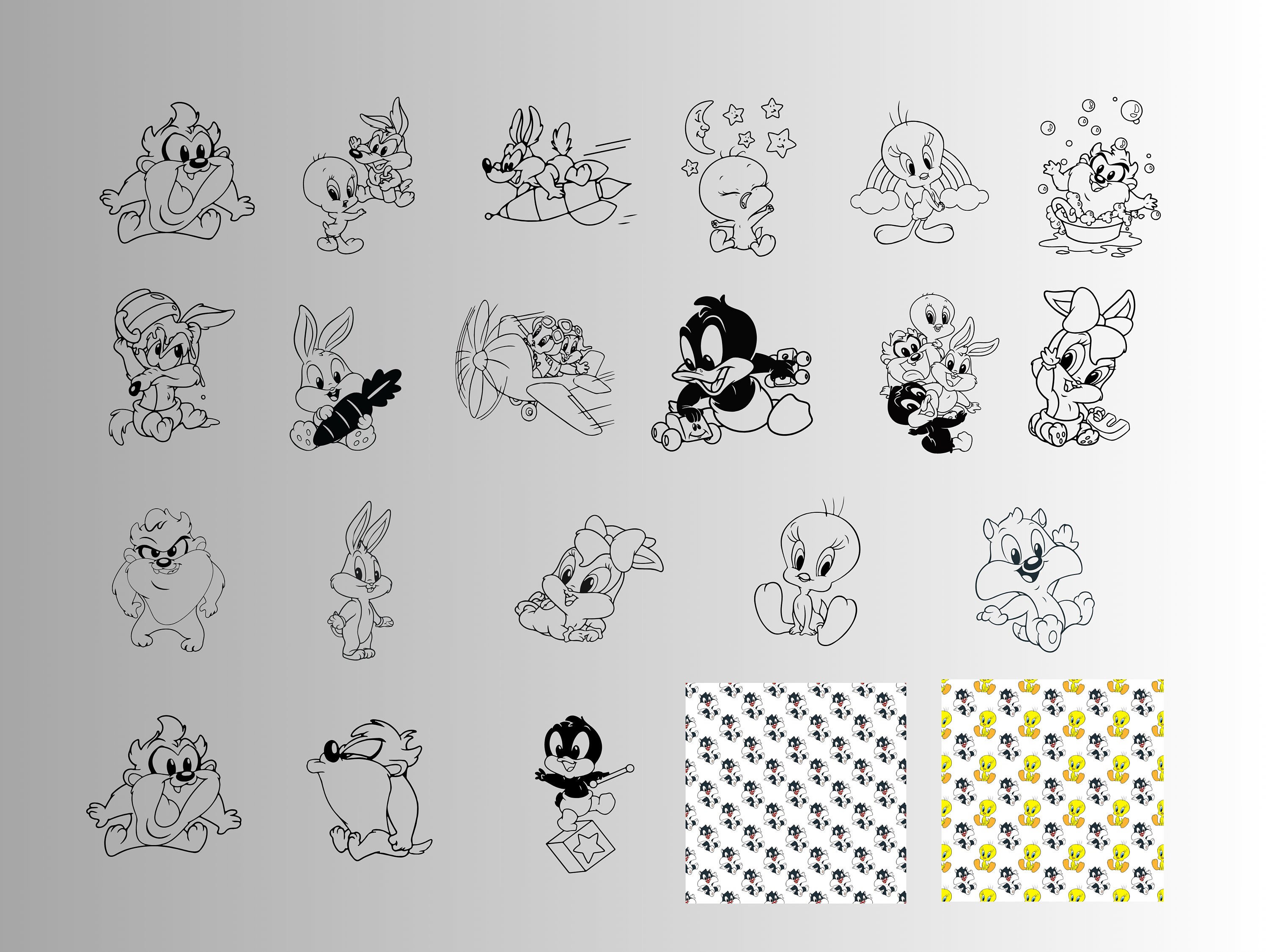 Looney Tunes SVG, Looney Tunes Clipart, Layered Digital Vector File