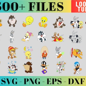 Looney Tunes SVG, Looney Tunes Clipart, layered digital vector file, Looney Tunes for cricut and,Cartoon Bundle Layered,Silhouette