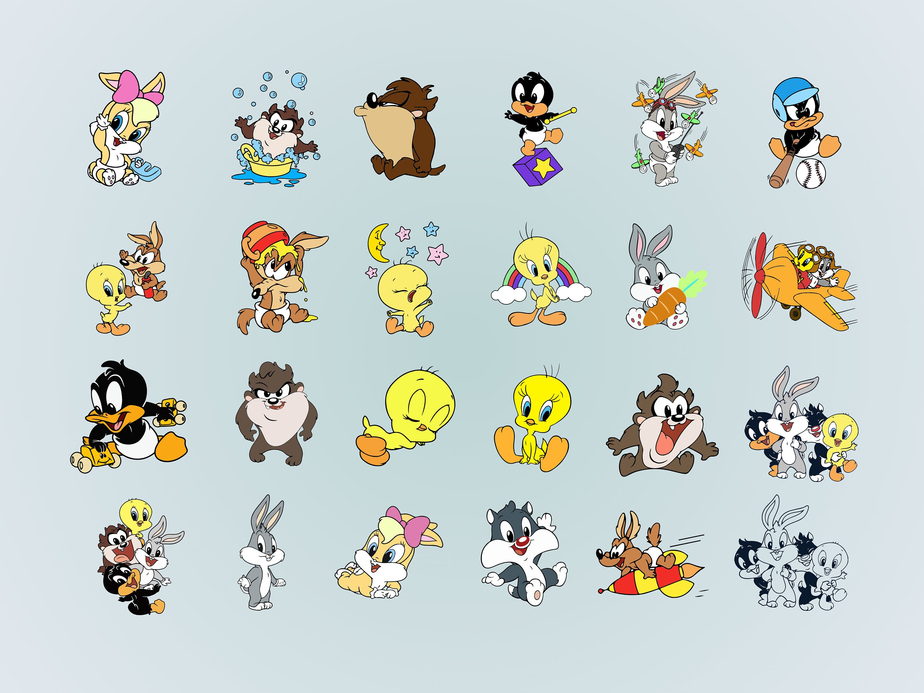 Looney Tunes SVG, Looney Tunes Clipart, Layered Digital Vector File
