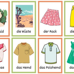German Vocabulary Flashcards DIGITAL COPY - Etsy