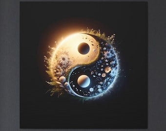 Canvas Yin Yang Night and Day