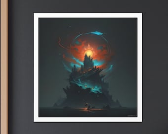 Canvas Mountain Fantasy