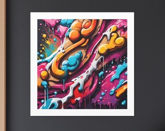 Canvas Dripping Colors