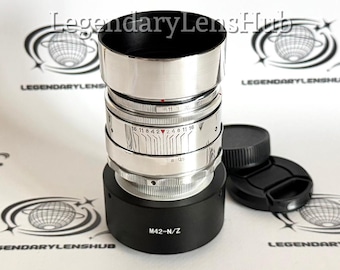 Helios-44-2 KMZ 58mm f/2 silver lens with Nikon Z adapter, vintage lens