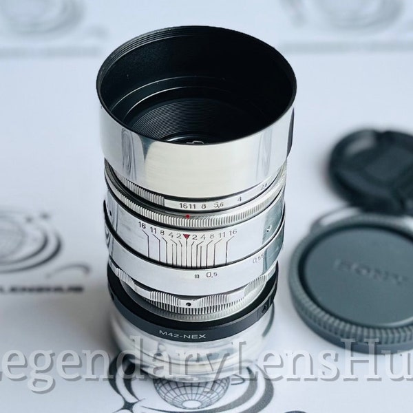 HELIOS-44-2 f2/58mm KMZ lens with adapter Sony E NEX (for E-mount)