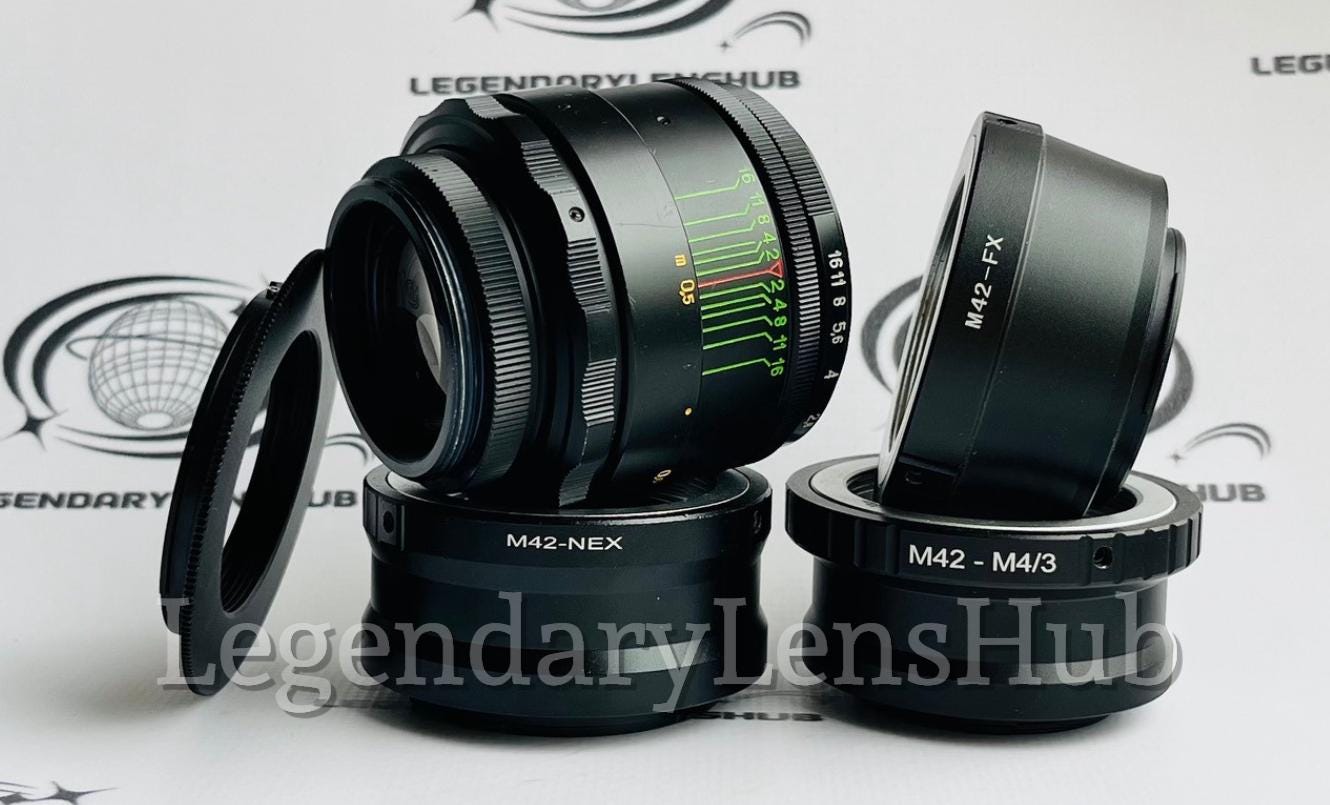 HELIOS-44-2 58mm F2 M42-FXアダプターセット Amazon.com : Helios 44