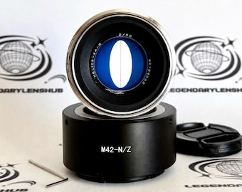 Helios 44-2 KMZ 58mm f/2, Modified Anamorphic Lens Oval Bokeh and Flare Blue Tint with M42 Nikon Z Adapter