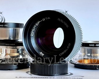 Anamorphic Objektiv Jupiter-37A 3.5/135 Fassung M42, Cine mod, mit jedem Adapter Ihrer Wahl, Objektiv mit ovalem Bokeh und Fackeln