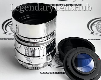 HELIOS-44-2 KMZ f2/58 mm lens with M42 adapter — Nikon F, with lens for infinity