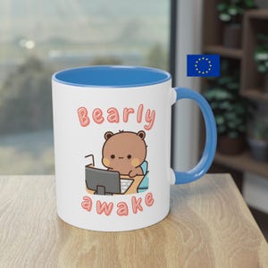Dudu Mug Europe Bearly Awake Bubu Dudu Coffee Mug Tea Morning 11oz