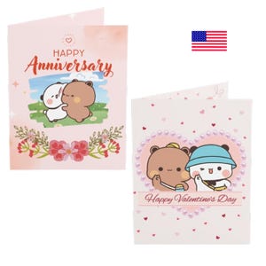 Tarjetas de felicitación de varios diseños de Bubu Dudu Cards USA para fiestas, San Valentín y aniversarios
