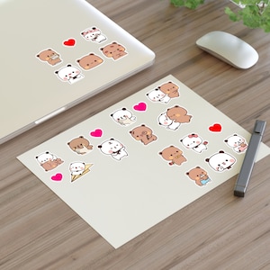 Bubu Dudu Stickers 1 Panda Bär Süßes Paar Geschenk