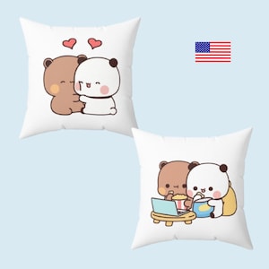Bubu Dudu Pillow USA Cushion Cute Spun Polyester Square Pillow