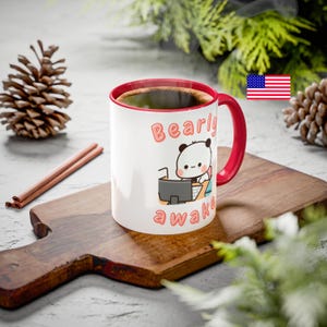 Bubu Mug USA Bearly Awake Bubu Dudu Coffee Mug Tea Morning 11oz