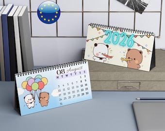 Calendario de escritorio Bubu Dudu 2026 Europa: Arte ilustrado mensual