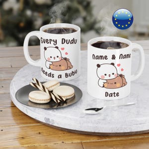 Bubu Dudu Custom Mug Europe Couple Gift Present Anniversary Birthday Cute