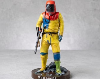 Personalized Rust Hazmat Suit Figure - Rust Game Gift - Gamer Room Decor - Custom Gaming Collectible