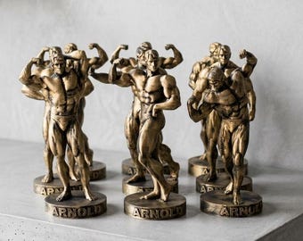 Arnold-Bodybuilding-Statue, Klassische Körperbauskulptur, Motivierende Schreibtischdekoration, Fitnessstudio-Trophäe