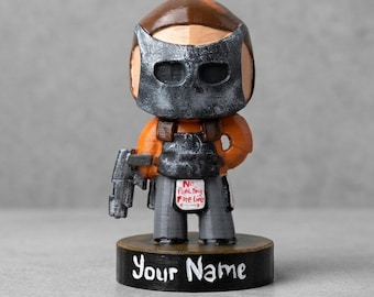 Rust Game Armored Boy Figure: Custom Name