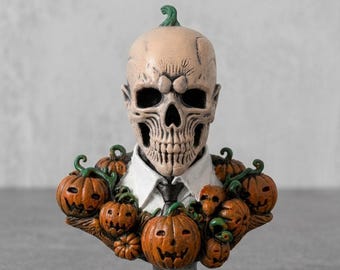 Zombie Bust 4 Zombies in pumpkins Halloween Decoration Bloody