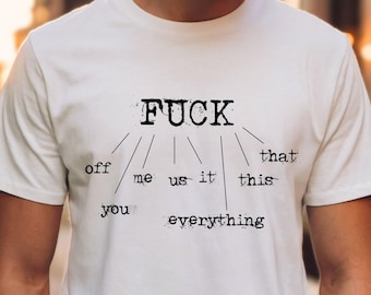 Typewriter Profanity shirt | Typography graphic tee