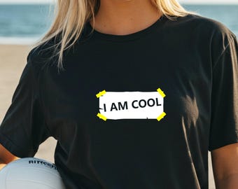 Minimalist Typography Statement Shirt, "I AM" Graphic Tee