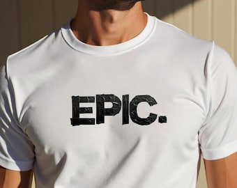EPIC Word T-Shirt, Minimalist Typography Graphic Tee, Modern Streetwear